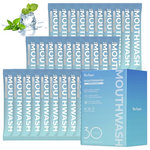 Mouthwash Travel Size Portable Packets to Go, Alcohol & Fluoride