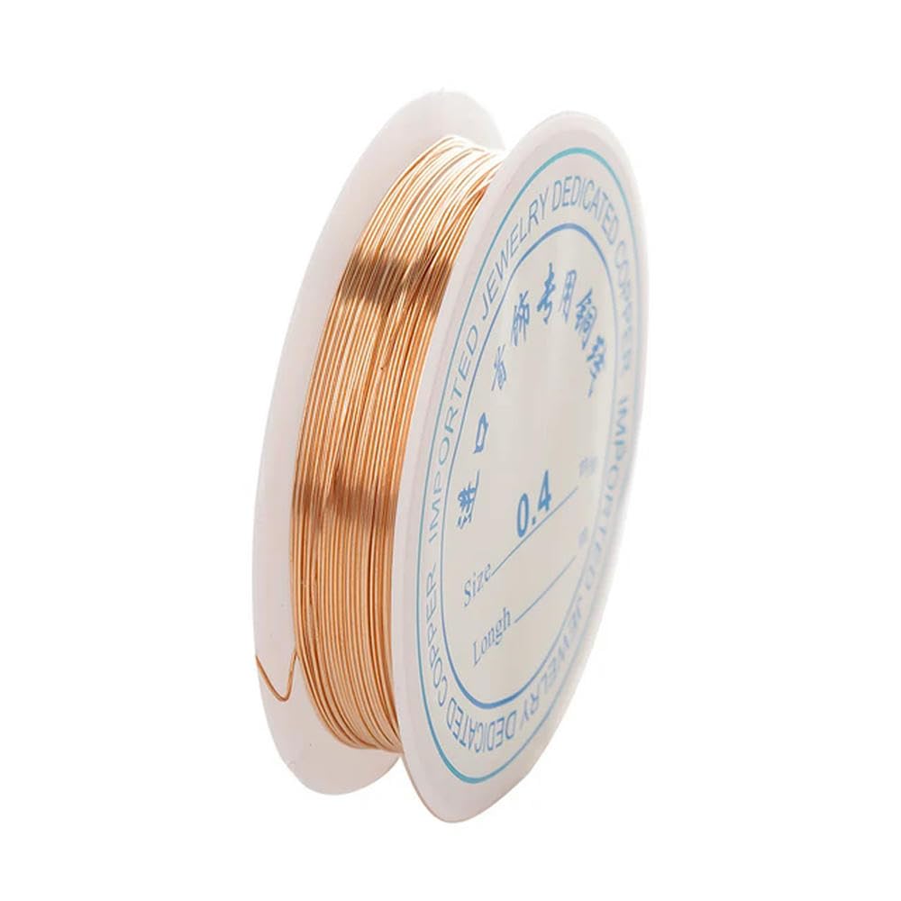 LURROSE Filo Di Rame Per Gioielli 0,2 Mm: Oro Rosa, Per Nail Art E Creazioni Fai Da Te