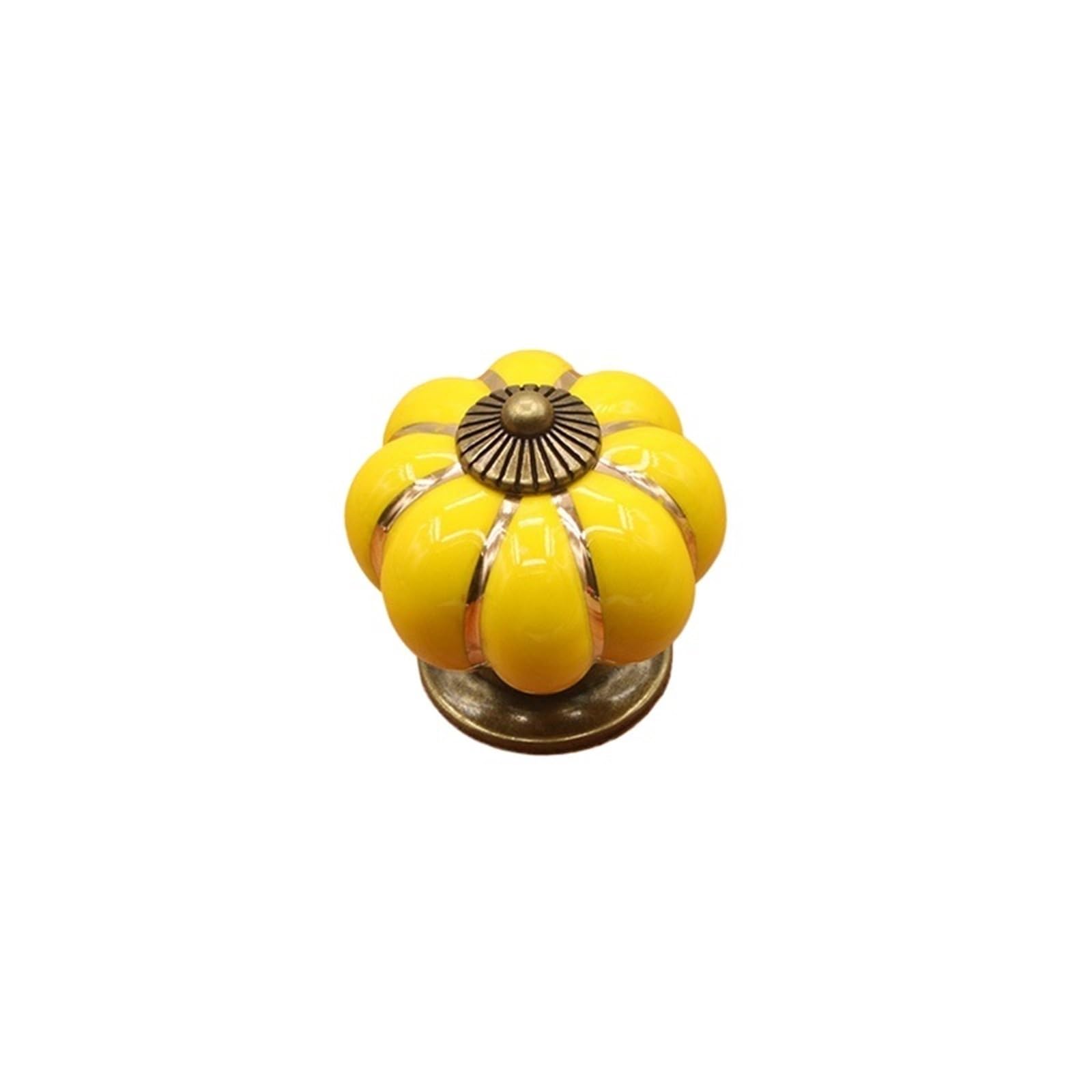 Kifsdlf Color3 2Pcs Ceramic Pumpkin Cabinet Knob Drawer Furniture Handles Dresser Single Hole Door Pulls Cupboard Hardware For Cupboard Wardrobes Furniture(Color3)