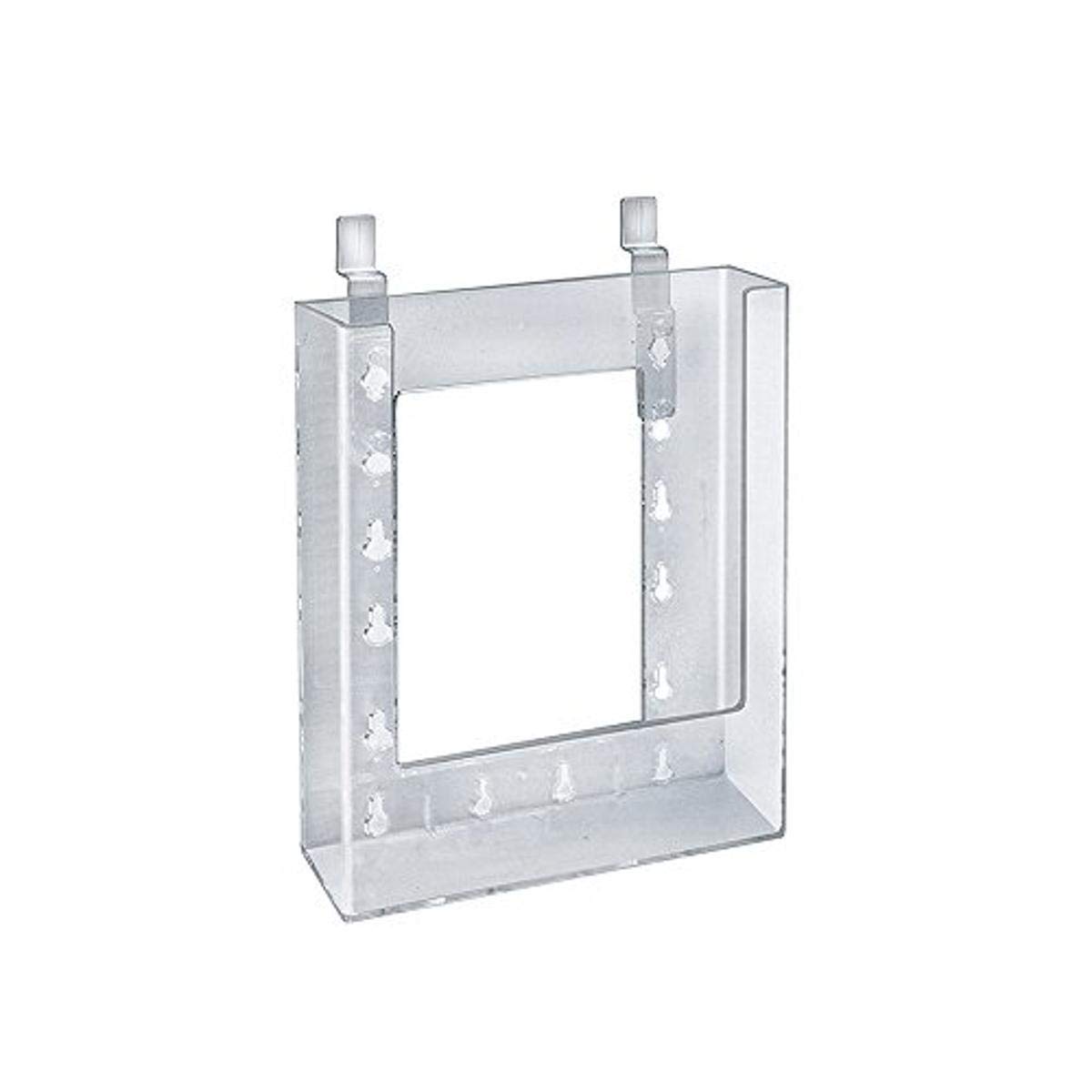Azar Displays 252344 6.25" W X 1.25" D X 7.875" H Bi-Fold Size Slatwall Brochure Holder (10 Pack)