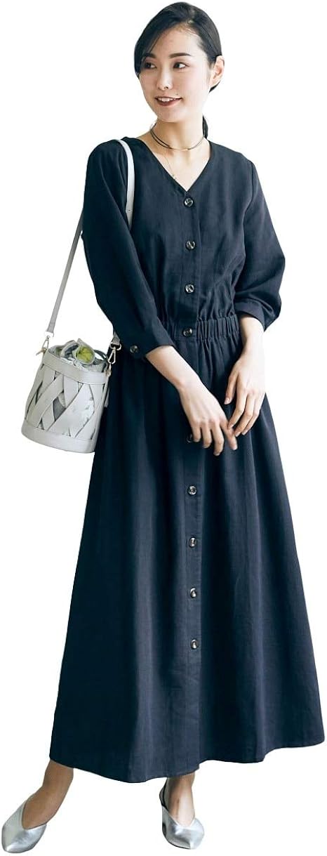 Amazon Co Jp Nissen ニッセン 洗濯機洗いok トールサイズ トールサイズ 7分袖前ボタンワンピース 黒 Mtt トールサイズ 大きいサイズ レディース 服 ファッション小物 Amazon Co Jp Nissen ニッセン 洗濯機洗いok トールサイズ トールサイズ 7分袖前ボタンワンピース 黒 Mtt トールサイズ 大きいサイズ レディース 服 ファッション小物