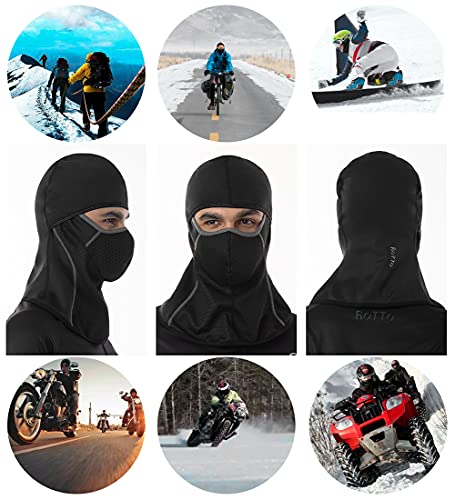 ROTTO Passamontagna Moto Balaclava Nero Sci Snowboard Bici Mask Impermeabile Termico A Prova di Vento Dimensioni Universali - Image 5