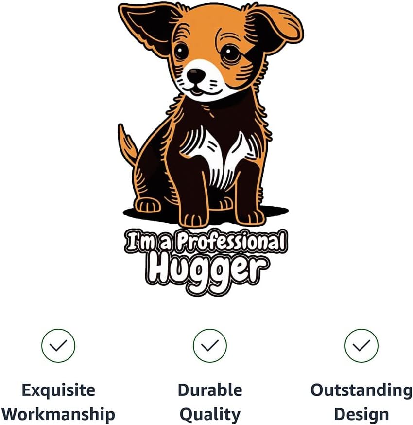 Hugger Dog Shirt with Hoodie - Funny Dog Hoodie - Cute Design Dog Clothing - Pink White, M