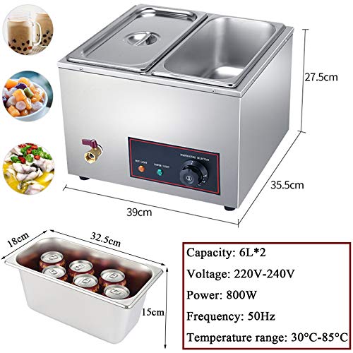 Aocay 800W Elektrisch Temperiergerät Schokolade Schmelztiegel Schokoladenschmelzgerät 30°C - 85°C mit 2 Töpfe für… – Bild 3