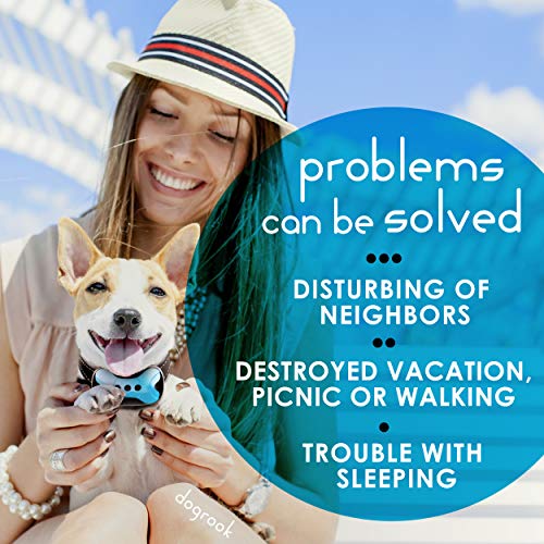 Dogrook Dog Bark Collar- Humane Anti Barking Training Collar - Vibration No Shock Dog Collar - Stop Barking Collar For Small Medium Large Dogs - Best No Barking Control Dog Collar #TOP1