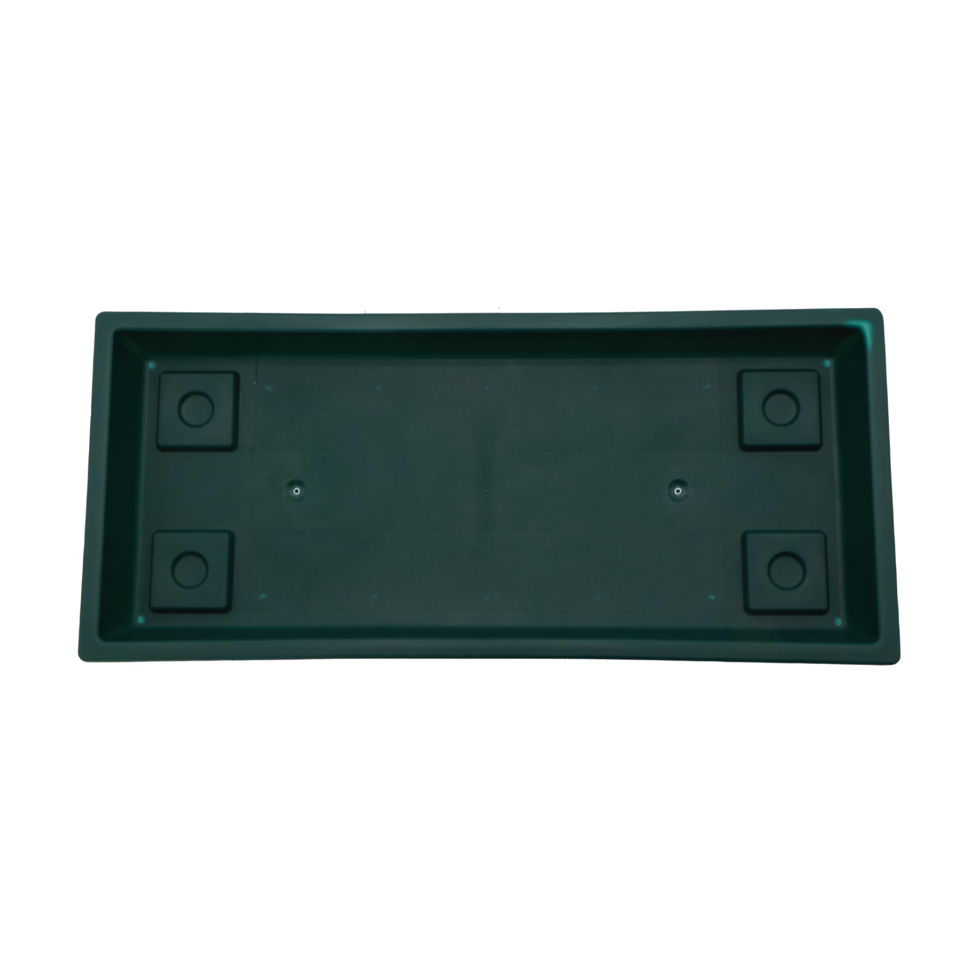 The HC Companies Rectangular saucer, Evergreen, 17.5 Inches