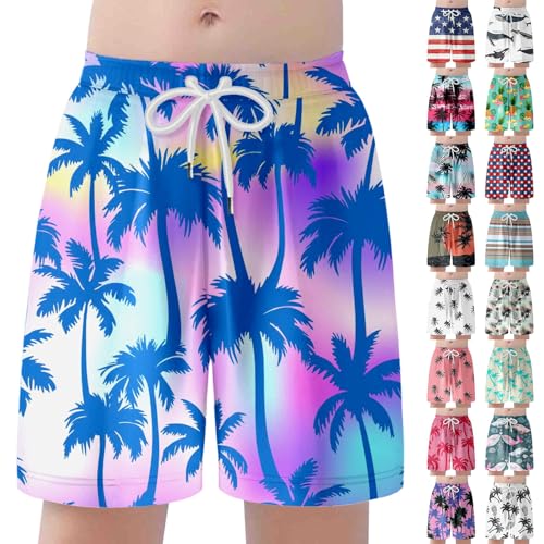 Pantalones cortos florales de verano para niños y niñas en estilo informal de playa 7