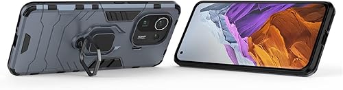 Miniatura 2 de Compatible con funda Xiaomi Mi 11 Pro, soporte de anillo de metal a prueba de golpes (funciona con soporte magnético para automóvil), cubierta