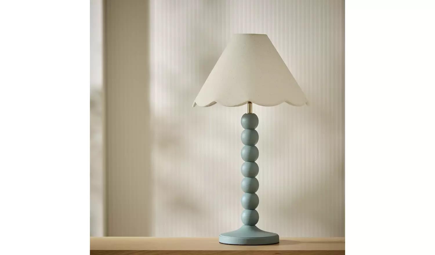 AIDNI Blue Bobbin Mango Wood Table Lamp Base Lamp Base for Creating Your Own Lighting Look 44cm