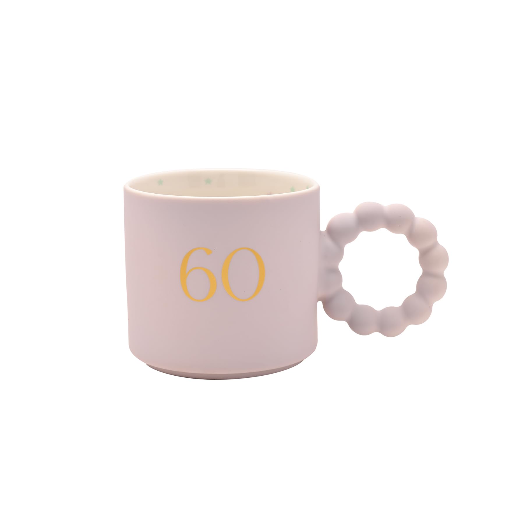 Widdop and Co Celebrations Confetti 'Mum' Birthday/Milestone Mug/Mothers Day - Pink Ceramic Cup with “Wonderful Mum” Design & Unique Handle - Gift for Him or Her - 330ml / 11.15oz.