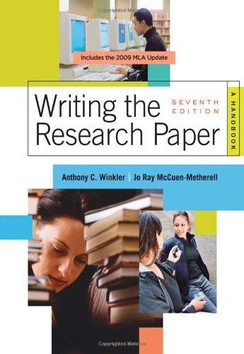 Writing the Research Paper: A Handbook, 2009 MLA Update Edition (2009 MLA Update Editions)