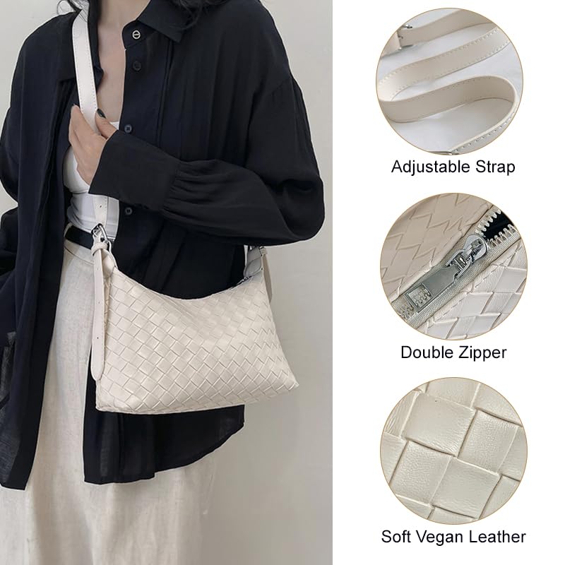 Image of Hobo Bags for Women,Vegan PU Leather Crescent Shoulder Bag Crossbody Handbag Underarm Bag with Adjustable Strap