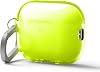 elago Clear Case Compatible with AirPods Pro 3 Case Clear Cover - Carabiner Included, Reduced Yellowing, Shockproof, Full Protection, Soft TPU, Wireless Charging Neon Yellow