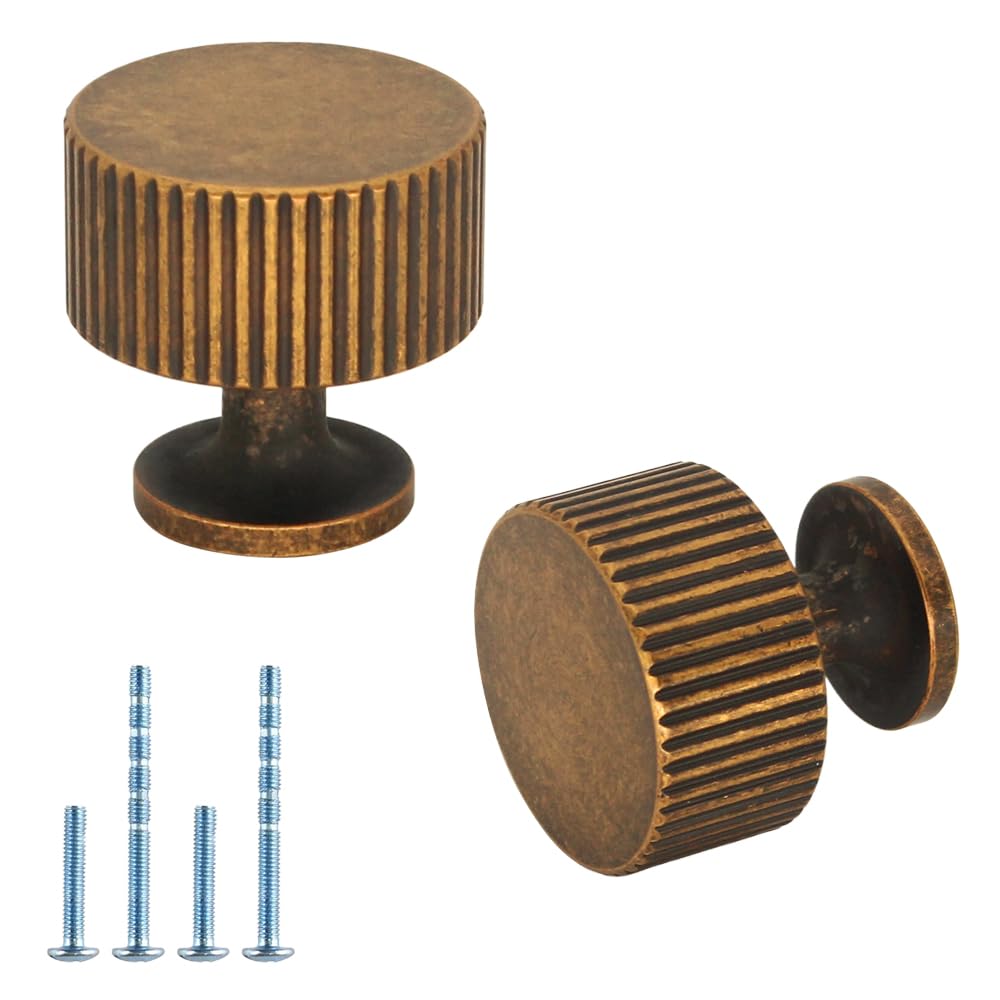 Photo 1 of ***** 9 Missing parts***topia 12 Pack Solid Vintage Antique Brass Cabinet Knobs Dresser Knobs, Drawer Pulls for Cabinets, Bathroom, Cupboard, Kitchen Hardware