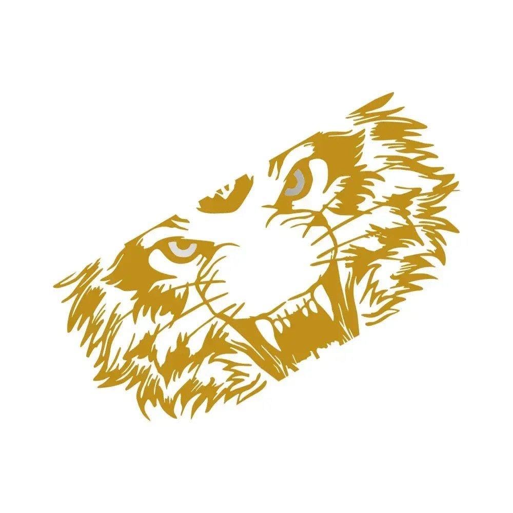 Dabhuoc Gold Silver Pickup Tailgate Stickers Tiger Graphics Car Decals(Gold Silver)