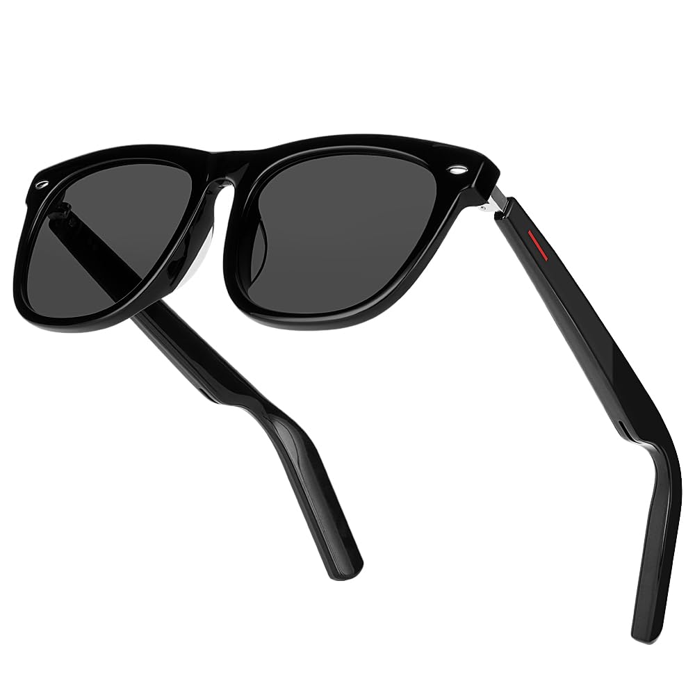 Smart Sunglasses with AAC Speaker for Men Women Remote Photo Open Ear Music Hand-free Calling Fit Large Faces