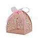 70 Pack Baptism Favor Boxes - Laser Cut Cross Design With Ribbons For Christening Party