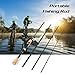 HUIOP Fishing Rod,4 Pieces Travel Rod, Portable Travel Spinning Fishing Rod Lightweight Carbon Fiber 4 Pieces Fishing Pole