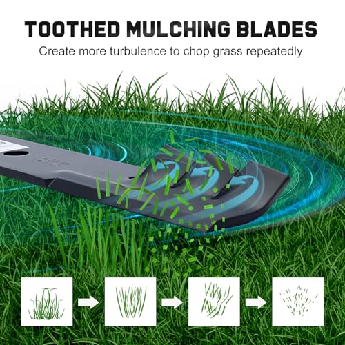 Image of Grasscool 482877 Mulching Blades for Bad Boy Scag Hustler 795757 Fastrak Raptor SD 48 Inch Deck Mower Replace 038-5000-00 038-5350-0050 481706 038 5350 00