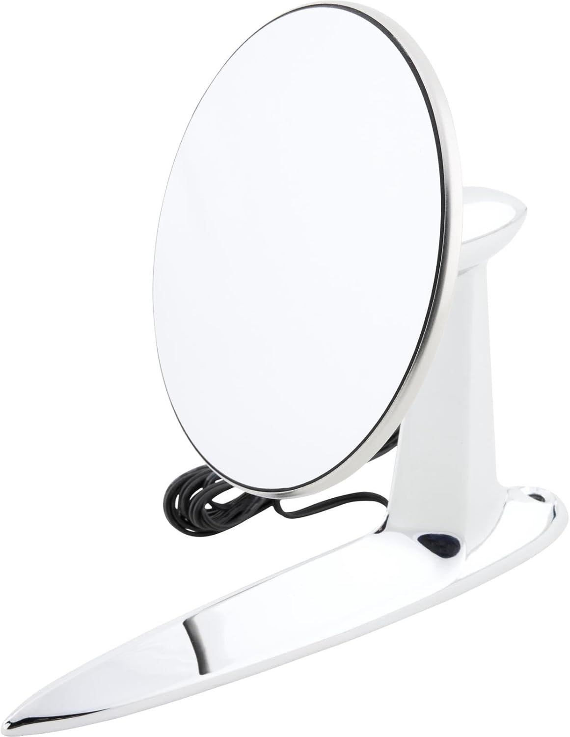 Speedway Motors Side Mirror with Integrated LED Turn Signal Compatible with 1955-57 Chevy, Polished Stainless Mirror Head with Chrome Arm, Fits LH or RH, Complete Mounting Hardware