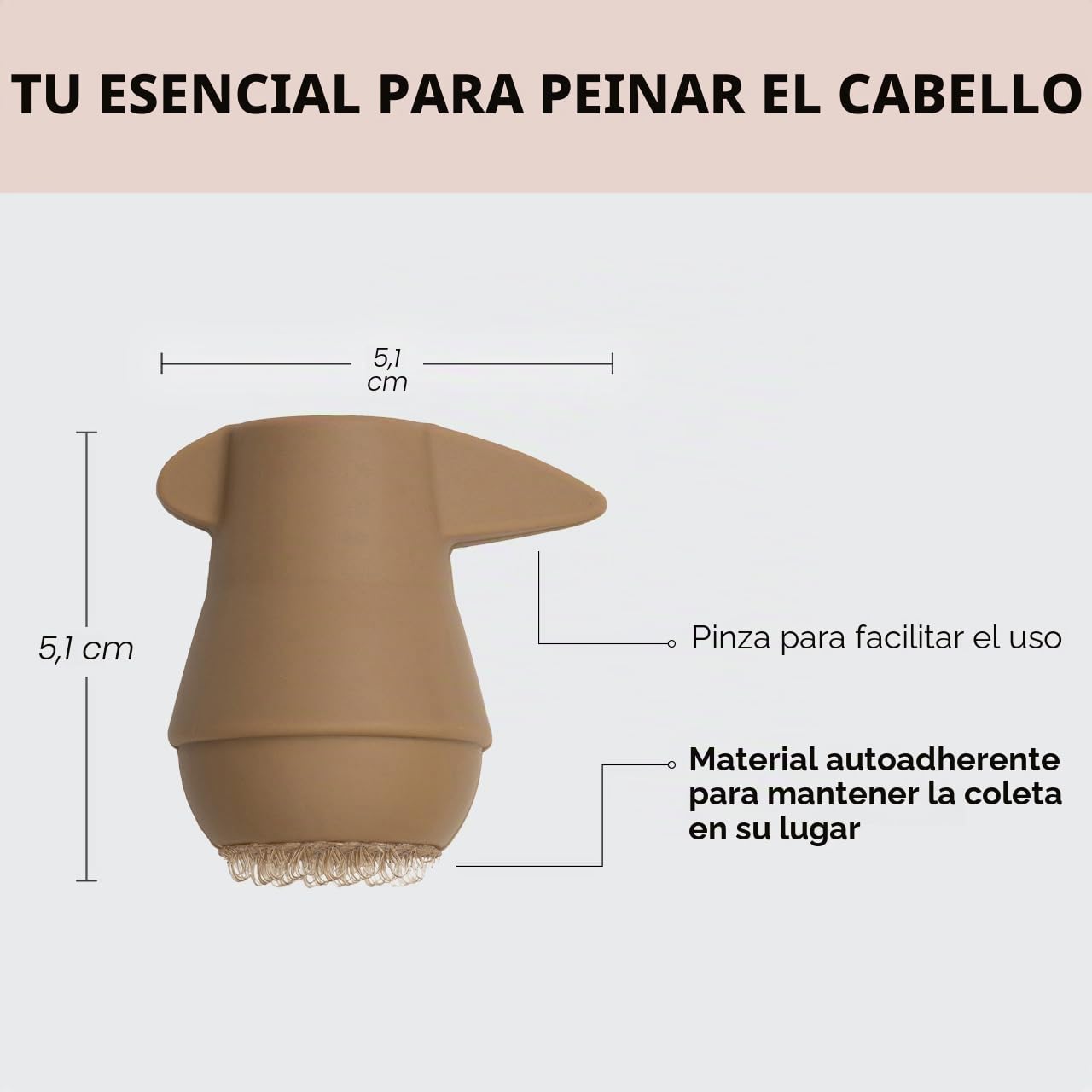 Kitsch PONYFULL - Herramienta voluminizadora para el cabello, añade volumen y elevación a la coleta, moldeador de moño para mujer, incluye 3 gomas elásticas antienganche, regalo para mujer, rubio