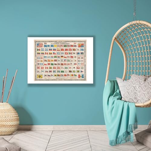 Tableau des drapeaux et emblèmes du monde Spiffing Prints grand format - 6