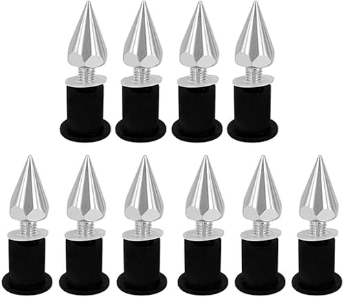 Miniatura 8 de Akozon Tornillos de clavija para parabrisas M5, tuercas y accesorios de modificación de motocicleta (plateado)