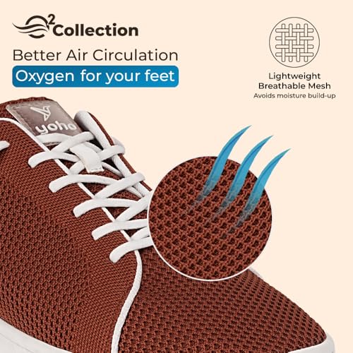 Image of YOHO Wind Sneakers for Men | Stylish Casual Shoes with Elastic Laces | Comfortable, Stretchable & Ultra-Lightweight | Premium Breathable Mesh Fabric