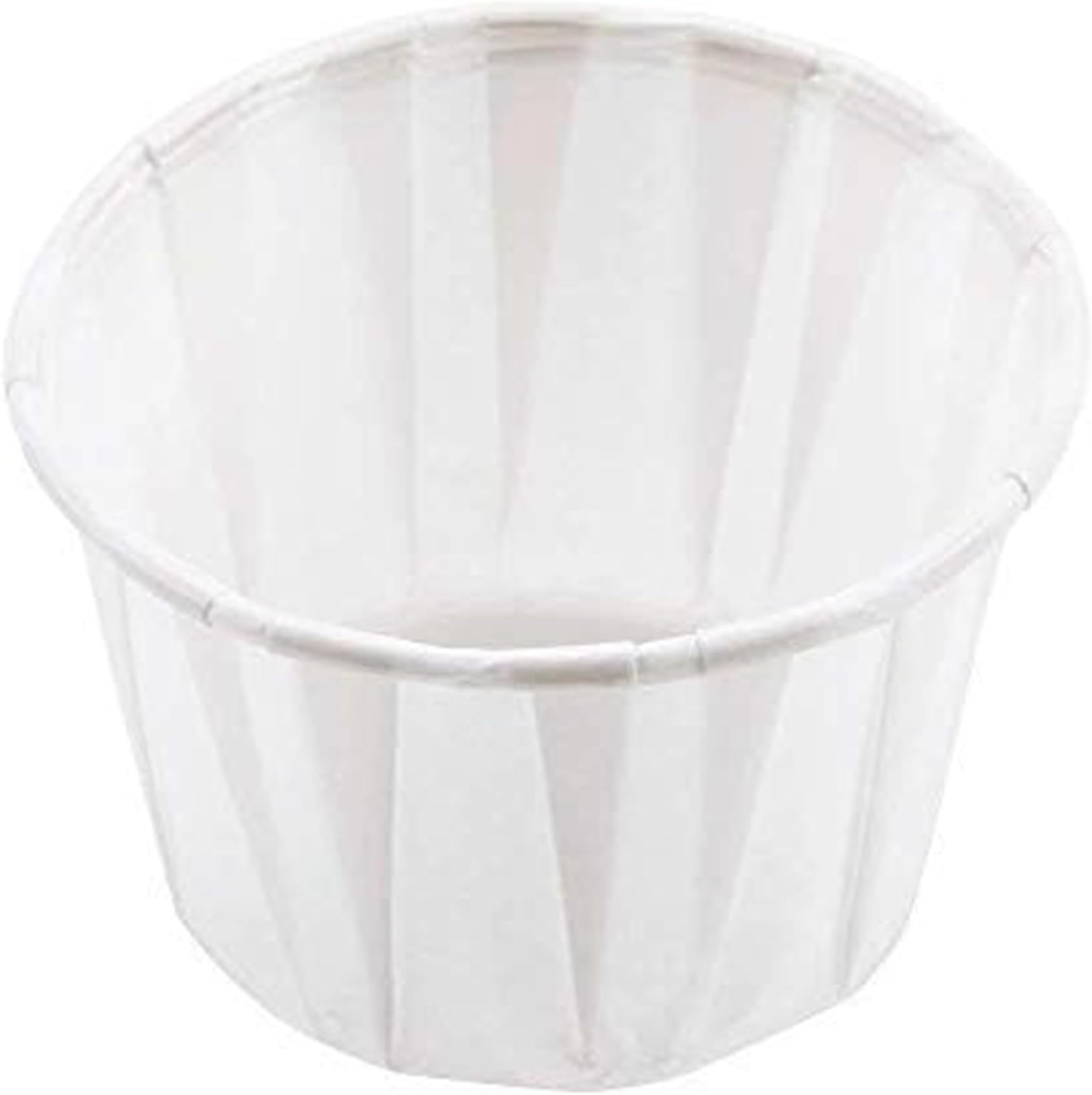 We Can Source It Ltd - 250 x 4oz Paper Souffle Portion Cups Waxed Paper Ramekin Sauce Pots with Leak-Resistant Coating – For Sauces, Condiments, Dips & Sampling – Disposable Catering Portion Control