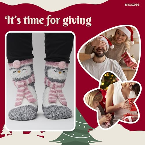 Image of Snoozies Fuzzy Funny Socks for Women, Christmas Sock 1 Pair, Cozy Winter Holiday