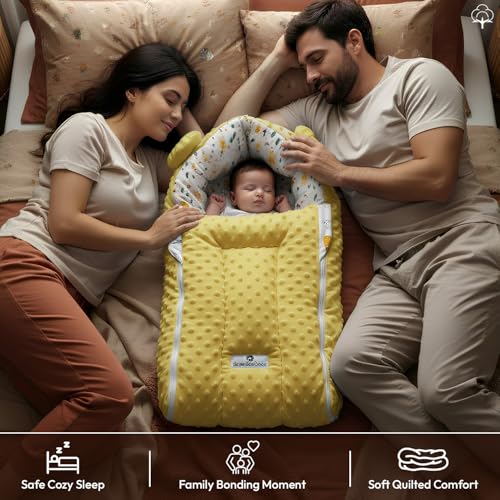 Image of StarAndDaisy 3 in 1 Baby Sleeping Bag /Baby Bedding Set for New Born, Baby Bed for New Born /Very Soft & Comfortable Sleeping Bag for Baby 0-12 Months /Foldable & Washable Cotton Design -Giraffe Print