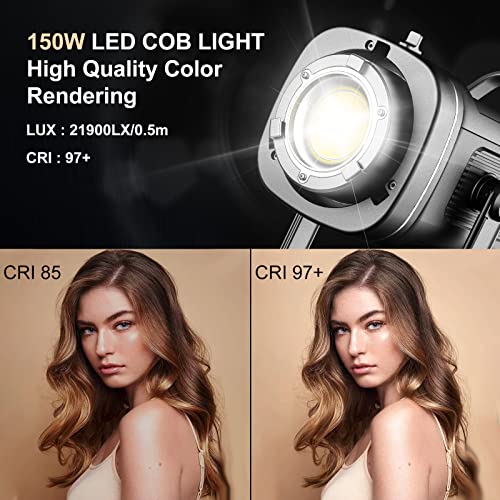 GVM 150W Video Light Kit, 2700K-7500K Continuous Lighting for Photography with Lantern Softbox&Stand, Bi-Color Studio Light Kit with Bluetooth Control, CRI 97+ 8 Scene Lights for Live Streaming by GVM Great Video Maker - Used condition - Image 3