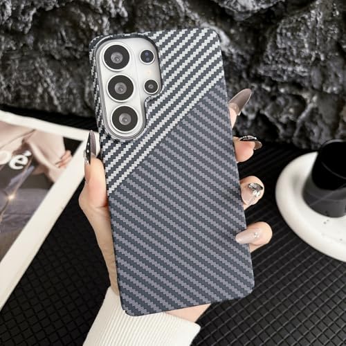 Coque Samsung A17 design fibre de carbone noir argent idéale pour le travail et les loisirs