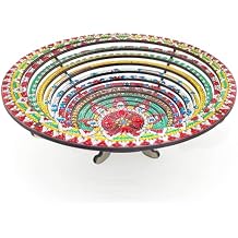 DIY Diamond Wooden Snack Storage Tray Diamond Art Painting Mandala Candy Plate قابل للسحب مع حامل طبق تقديم يدوي مصنوع يدويًا للخضروات Bread Snack Kitchen Home-Mandala01