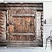Tenda Doccia 180x200 Porta D'epoca in Legno, Antimuffa Impermeabile Tessuto Poliestere Porta in Legno Tenda Vasca da Bagno, con 12 Ganci Tenda Vasca da Bagno, Lavabile Tende Doccia, Doccia Tessuto