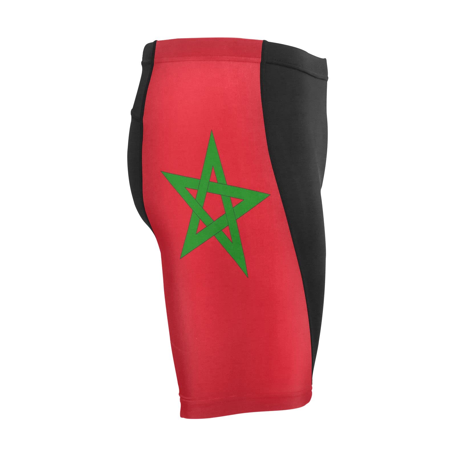 Morocco Flag Men's Bike Shorts Padded Cycling Bicycle Biking Shorts Tight Multicolor