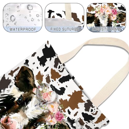 Image of IRADA Car Trash Bag Hanging No Snap Small Garbage Bag for Car Back Seat Cute Printed One-Handed Strap Trash Bags Car Accessories-Cow Car Trash Bags