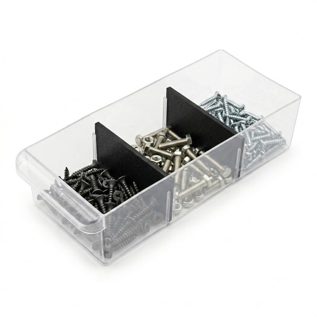 Set di divisori compatibili con cassetti Stanley 1-93-980 1-93-981 1-93-978 – divisorio organizer per cassetti (60, bianco, grande 109 x 50 mm)