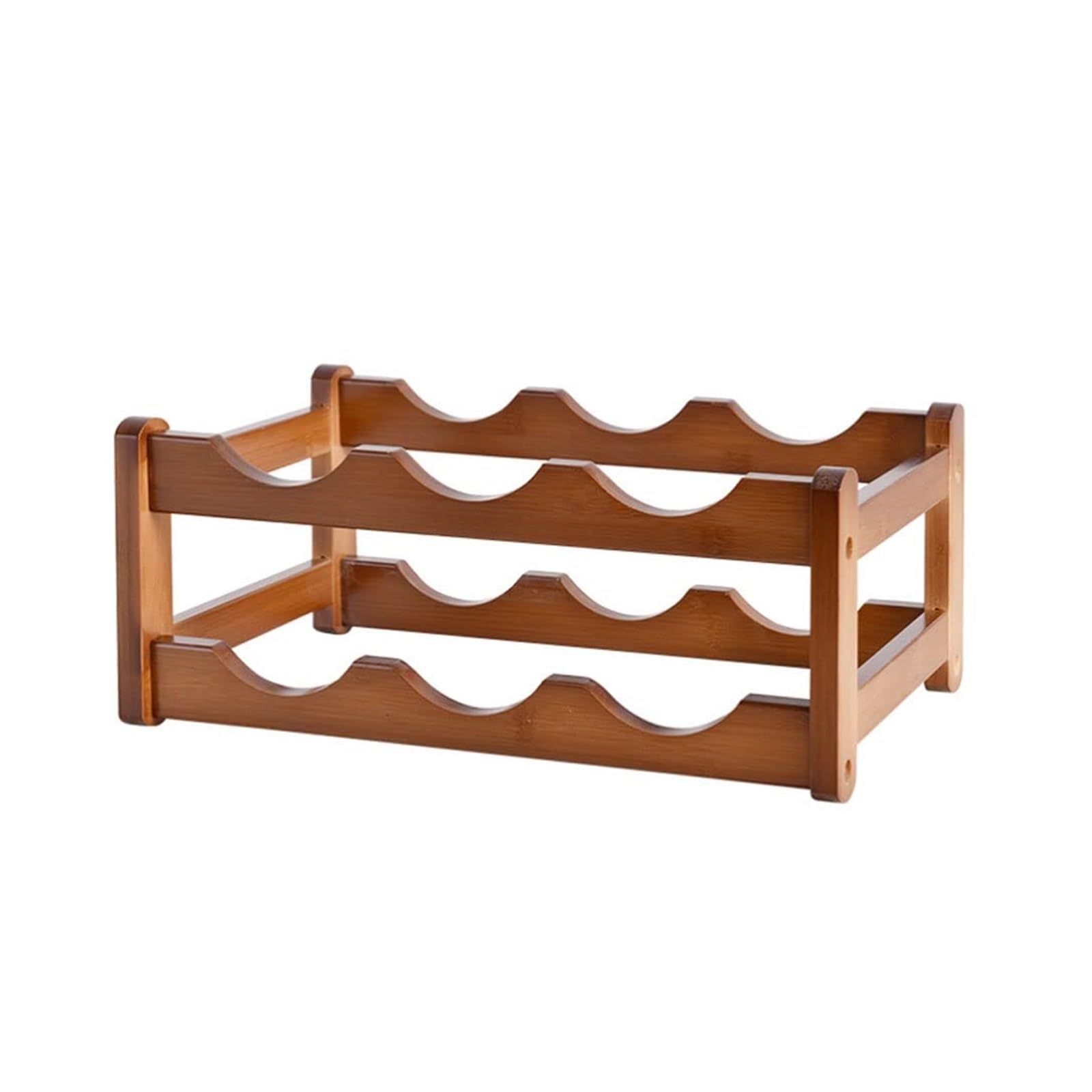 Casier à vin en bambou robuste avec un support de rangement durable