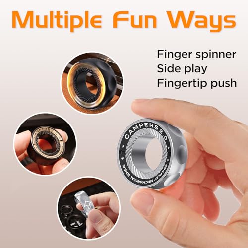 Fidget Spinner for Stress Relief – DIY Magnetic Fidget Ring with Engaging Sounds, EDC Stainless Steel Toys for Adults & Teens, Perfect for Work, Study, Waiting, Gift and Stocking Stuffer - Image 3