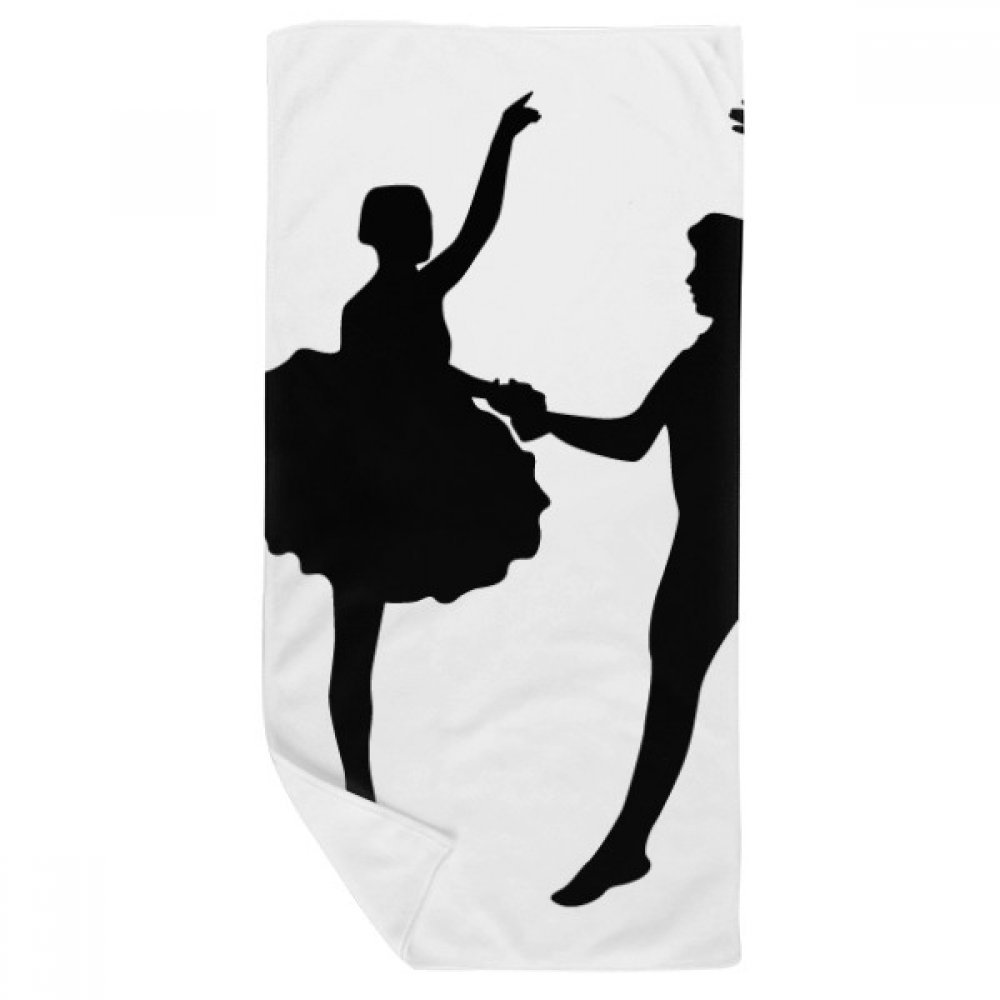 Serviette de bain danseur duo 35x70cm multicolore douce pour le sport et la toilette quotidienne