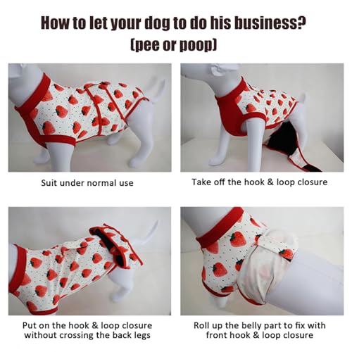 Recovery Suit for Dogs After Surgery, Dog Recovery Suit Female Male after Neutering, Dog Spay Surgical Recovery Suit Female Substitute Cone & E-Collar, Dog Onesie for Surgery Abdominal Wounds Bandages by Wszyilla - Used condition - Image 3