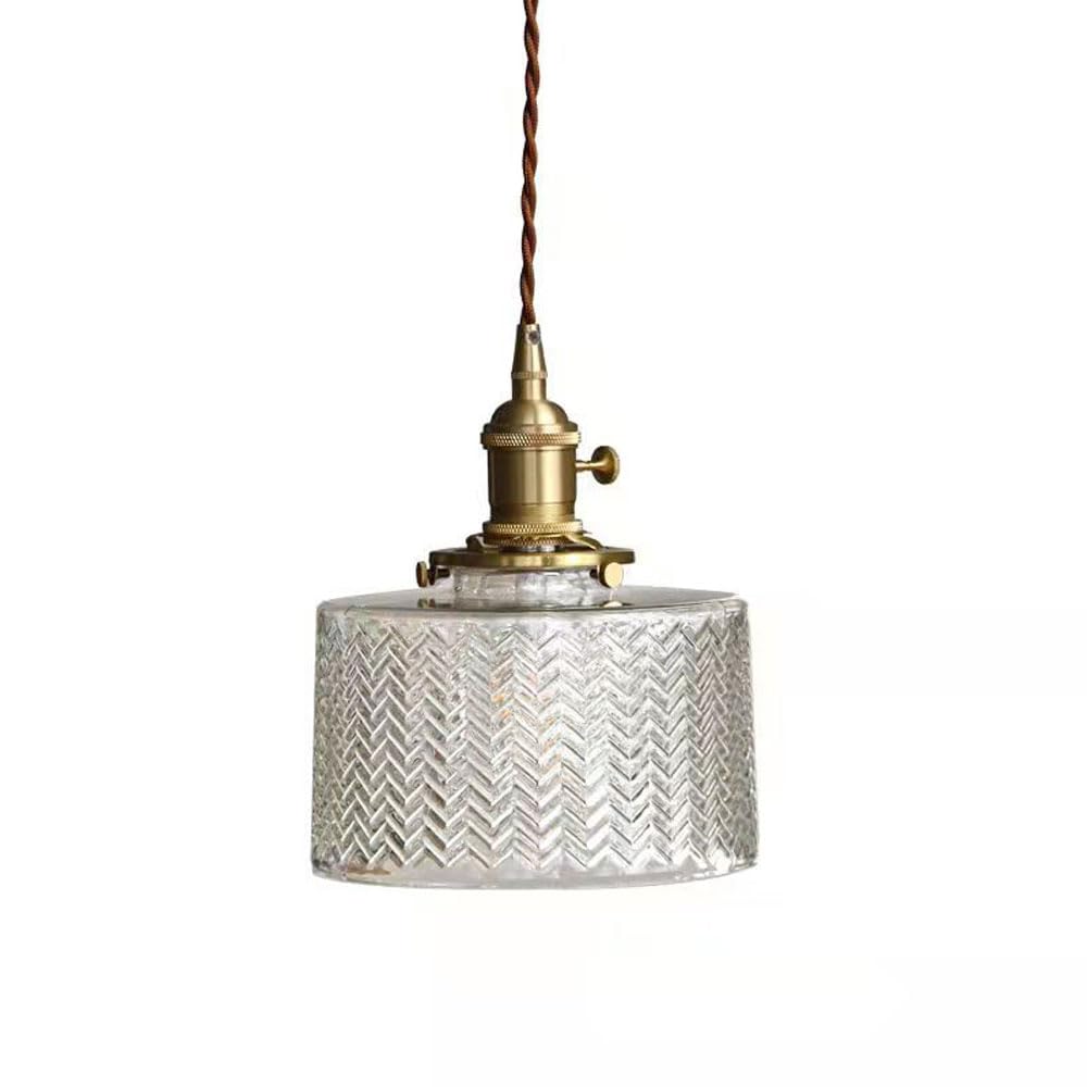 Śruba E27, kreatywny klosz lampy wiszącej ze szkła w paski, nowoczesna lampa wisząca w stylu industrialnym, lampy dekoracyjne do sypialni, restauracji i baru