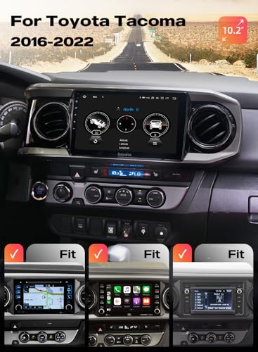 Image of Dasaita 10.2 inch Car Stereo for Toyota Tacoma 2016-2022, Wireless CarPlay & Android Auto, QLED Touchscreen, Android 13, 6GB RAM 64GB ROM, 4G LTE /5G WiFi, GPS Navigation | Wireless CarPlay, Android Auto, 10.2 inch QLED, Android 13, 4G LTE, 5G WiFi, GPS Navigation, FM /AM Radio, Plug & Play Upgrade