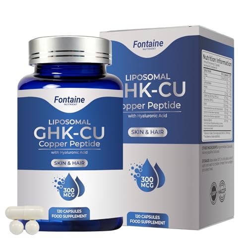 GHK-Cu Copper Peptide Supplement Capsules Premium Health Utilizing enteric Coating Technology to Achieve Optimal Absorption Supports Cellular Renewal Healthy Hair Growth Radiant Skin 120 Count