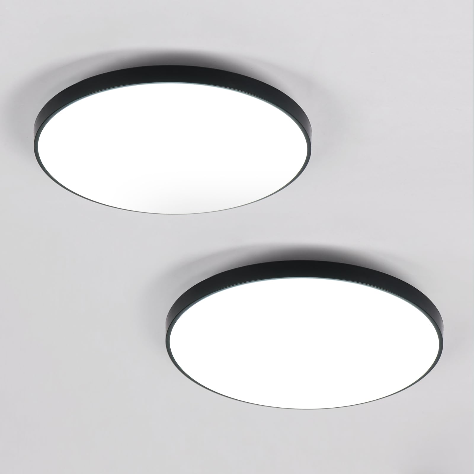 2 Piezas Plafon LED Techo 24W, Lampara de Techo Blanco Frío 6500K