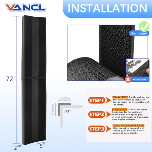Image of Padding Corner Wall Guards Pads Heavy Duty Wall Corner Protection Padding Safety Wall Edge Protector Durable 2 Sides Wall Corner Guards for Protector