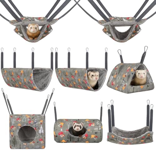 Ferret Hammock 8 Pack Guinea Pig Hammock Washable Rat Chinchilla ...
