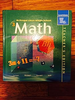 Hardcover McDougal Littell Middle School Math Louisiana: Teachers Edition Grade 8 2005 Book