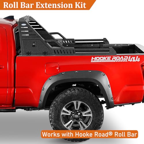Image of Hooke Road Roll Bar Extension Kit - Compatible Mid-Size Truck Sport Roll Bar Adjustable Chase Rack, Heavy-Duty Off-Road Storage Accessory, Sold in Pair